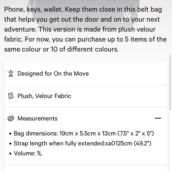 NWT Lululemon Velour Everywhere Belt Bag - Picture 9 of 9